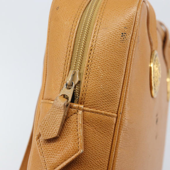 SAINT LAURENT Shoulder Bag Leather Brown Gold Auth 122006