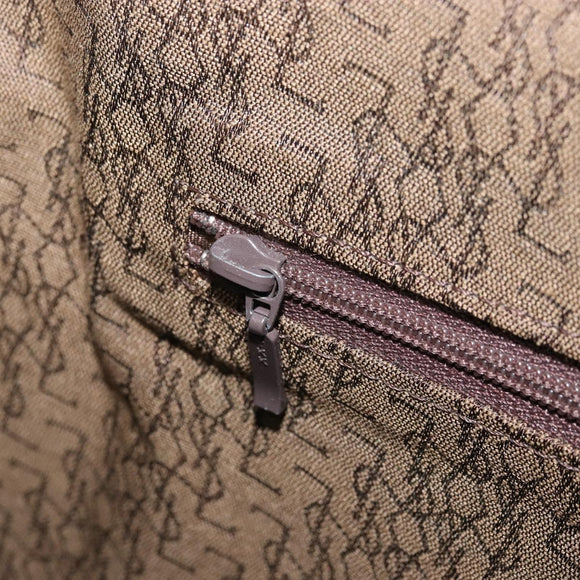 SAINT LAURENT Shoulder Bag Leather Brown Gold Auth 122006