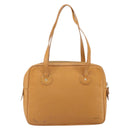 SAINT LAURENT Shoulder Bag Leather Brown Gold Auth 122006-3