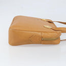 SAINT LAURENT Shoulder Bag Leather Brown Gold Auth 122006-4