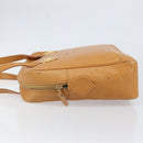 SAINT LAURENT Shoulder Bag Leather Brown Gold Auth 122006-5