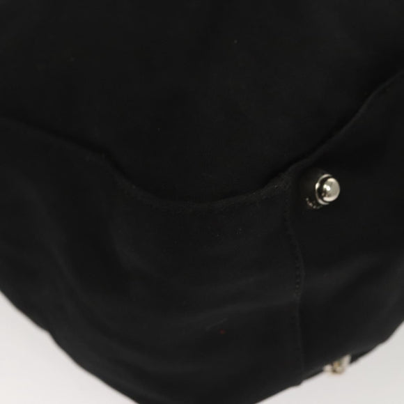 FENDI Hand Bag Nylon Black Silver Auth 122023