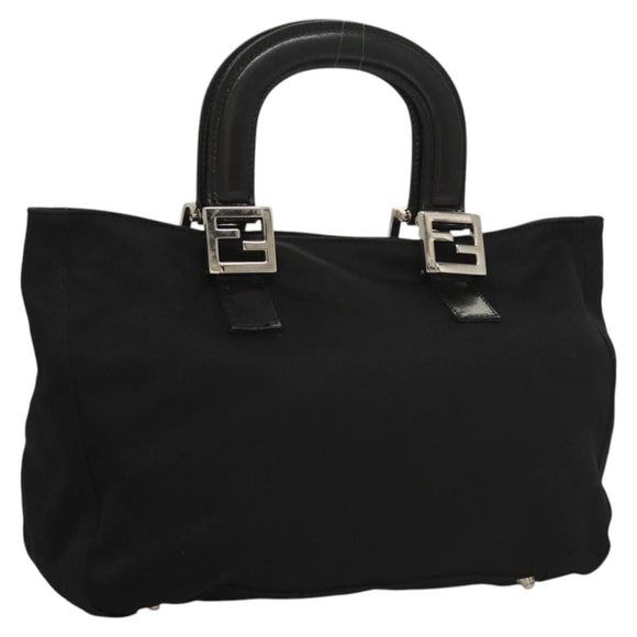 FENDI Hand Bag Black Silver Auth 122023