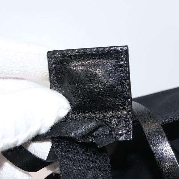 FENDI Hand Bag Nylon Black Silver Auth 122023