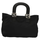 FENDI Hand Bag Nylon Black Silver Auth 122023-2