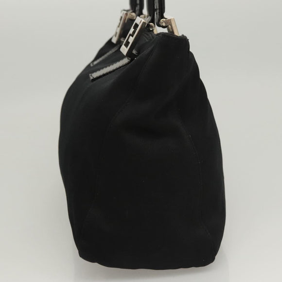 FENDI Hand Bag Black Silver Auth 122023