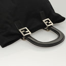 FENDI Hand Bag Nylon Black Silver Auth 122023-6