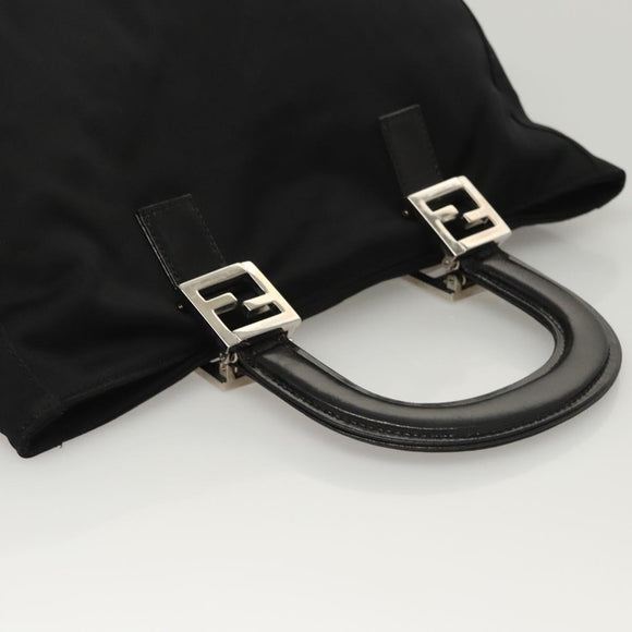FENDI Hand Bag Black Silver Auth 122023