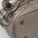 BURBERRY Nova Check Tote Bag PVC Gray Auth 122024-11