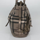 BURBERRY Nova Check Tote Bag PVC Gray Auth 122024-4