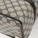 GUCCI GG Supreme Sherry Line Hand Bag PVC Navy Gold Red 378 012 3842 Auth 122029-16