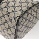 GUCCI GG Supreme Sherry Line Hand Bag PVC Navy Gold Red 378 012 3842 Auth 122029-17