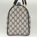 GUCCI GG Supreme Sherry Line Hand Bag PVC Navy Gold Red 378 012 3842 Auth 122029-4