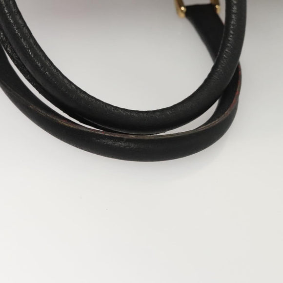 GUCCI GG Supreme Sherry Line Hand Bag PVC Navy Gold Red 378 012 3842 Auth 122029