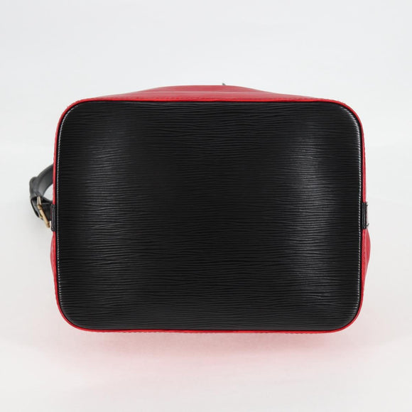 LOUIS VUITTON Epi Petit Noe Shoulder Bag Bicolor Black Red M44017 Auth 122033A