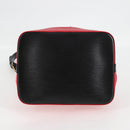 LOUIS VUITTON Epi Petit Noe Shoulder Bag Bicolor Black Red M44017 Auth 122033V-5