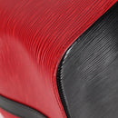 LOUIS VUITTON Epi Petit Noe Shoulder Bag Bicolor Black Red M44017 Auth 122033V-14