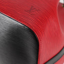 LOUIS VUITTON Epi Petit Noe Shoulder Bag Bicolor Black Red M44017 Auth 122033V-15