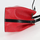 LOUIS VUITTON Epi Petit Noe Shoulder Bag Bicolor Black Red M44017 Auth 122033V-4