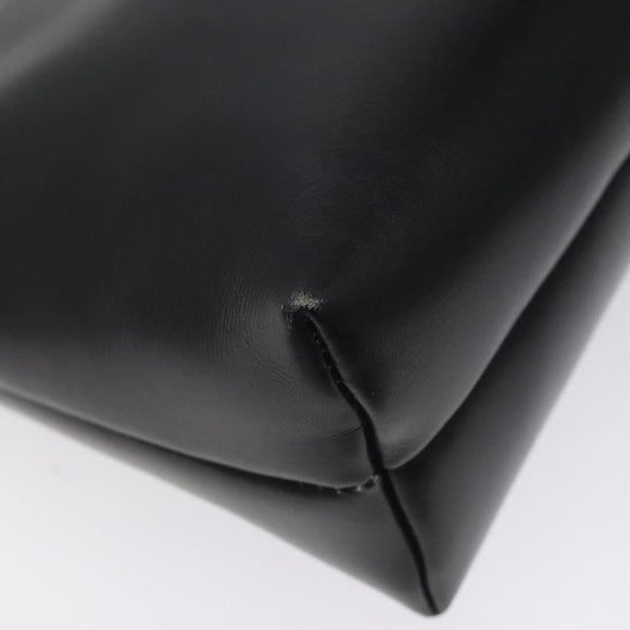 Salvatore Ferragamo Vala Shoulder Bag Leather Black Gold Auth 122037