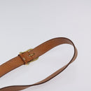 CELINE Macadam Canvas Circle Shoulder Bag PVC Leather Brown Gold Auth 122059-8