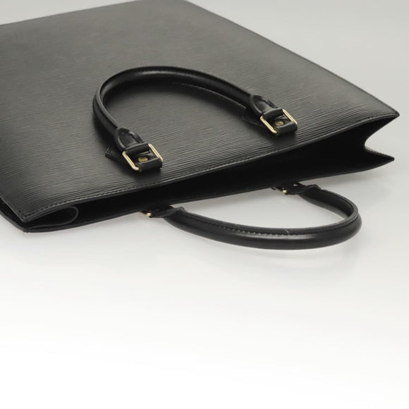 LOUIS VUITTON Epi Sac Plat Hand Bag Black M59082 LV Auth 122078