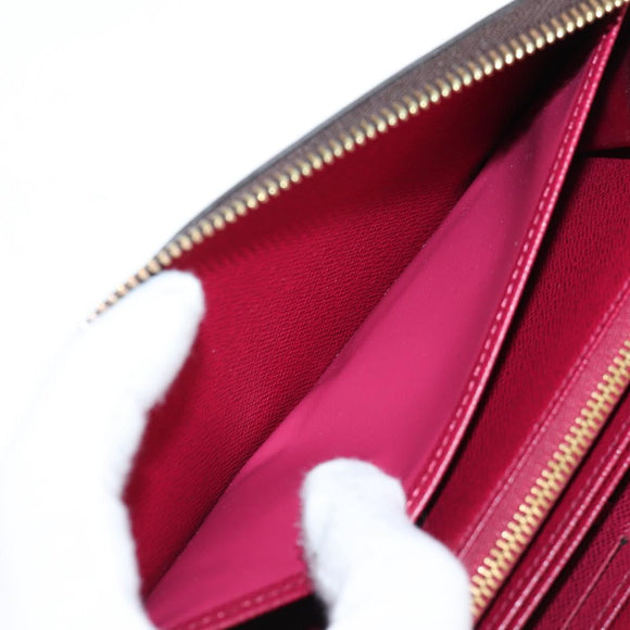 LOUIS VUITTON Monogram Zippy Wallet Long Wallet Fuchsia M41895 LV Auth 122092AM