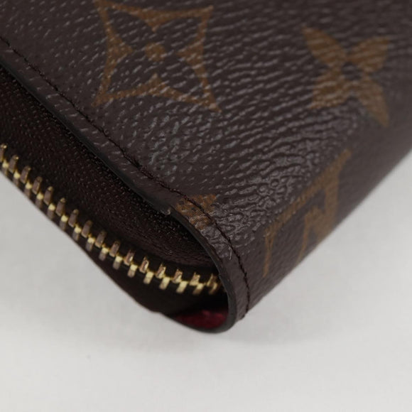 LOUIS VUITTON Monogram Zippy Wallet Long Wallet Fuchsia M41895 LV Auth 122092AM
