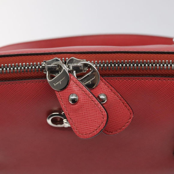 Salvatore Ferragamo Hand Bag Leather Pink Silver Auth 122097