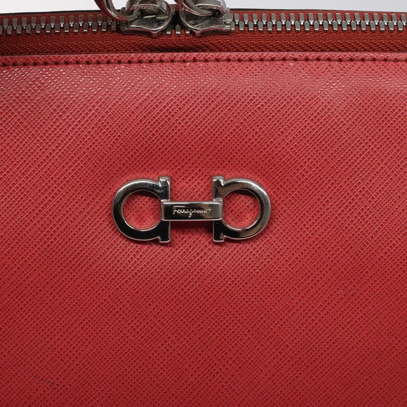 Salvatore Ferragamo Hand Bag Leather Pink Silver Auth 122097