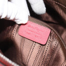 Salvatore Ferragamo Hand Bag Leather Pink Silver Auth 122097-12