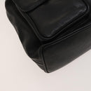 GUCCI Bamboo Backpack Leather Black Gold 003 2058 0016 Auth 122099-17