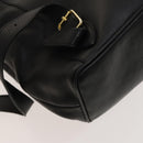 GUCCI Bamboo Backpack Leather Black Gold 003 2058 0016 Auth 122099-19