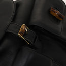 GUCCI Bamboo Backpack Leather Black Gold 003 2058 0016 Auth 122099-20