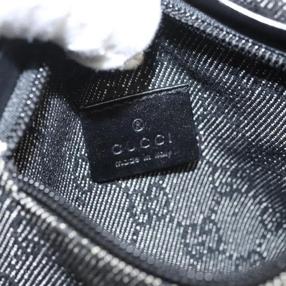 GUCCI GG Canvas Waist bag Gray Silver 28566 Auth 122104