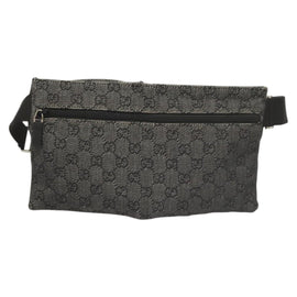 GUCCI GG Canvas Waist bag Gray Silver 28566 Auth 122104 - 0