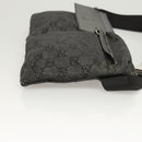 GUCCI GG Canvas Waist bag Gray Silver 28566 Auth 122104-3