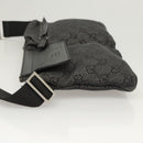 GUCCI GG Canvas Waist bag Gray Silver 28566 Auth 122104-4