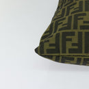 FENDI Zucca Canvas Tote Bag Black Brown Auth 122111-9