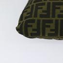 FENDI Zucca Canvas Tote Bag Black Brown Auth 122111-15