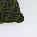 FENDI Zucca Canvas Tote Bag Black Brown Auth 122111-16