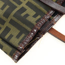 FENDI Zucca Canvas Tote Bag Black Brown Auth 122111-26