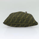 FENDI Zucca Canvas Tote Bag Black Brown Auth 122111-5