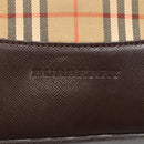 BURBERRY Nova Check Tote Bag Canvas Leather Beige Gold Auth 122113-17