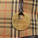 BURBERRY Nova Check Tote Bag Canvas Leather Beige Gold Auth 122113-10