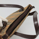 BURBERRY Nova Check Tote Bag Canvas Leather Beige Gold Auth 122113-6