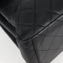 CHANEL Matelasse Shoulder Bag Caviar Skin Black Gold CC Auth 122114-14