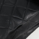 CHANEL Matelasse Shoulder Bag Caviar Skin Black Gold CC Auth 122114-16