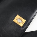 CHANEL Matelasse Shoulder Bag Caviar Skin Black Gold CC Auth 122114-10