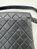 CHANEL Matelasse Shoulder Bag Caviar Skin Black Gold CC Auth 122114-29